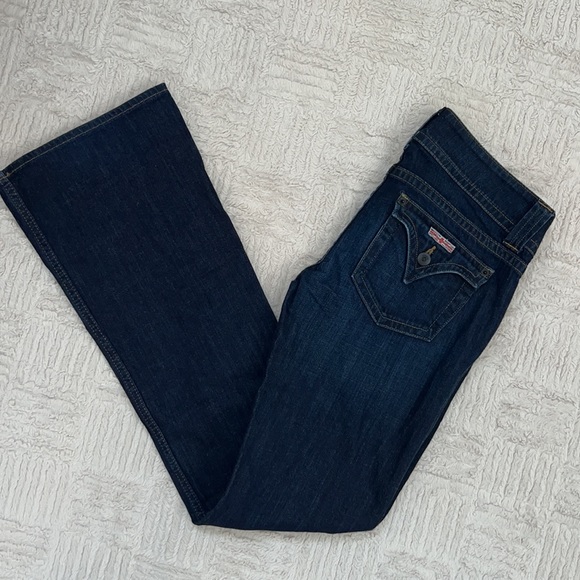 Hudson Jeans Denim - Hudson Jeans, size 28 bootcut, back flap pockets, dark wash EUC